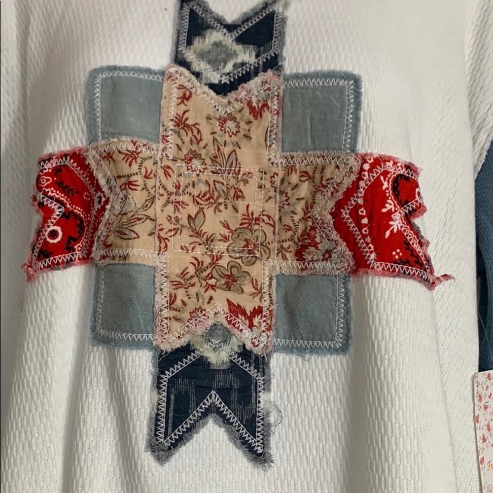 NWT Free People Lone Star Patch Long Sleeved Thermal - Picture 4 of 7